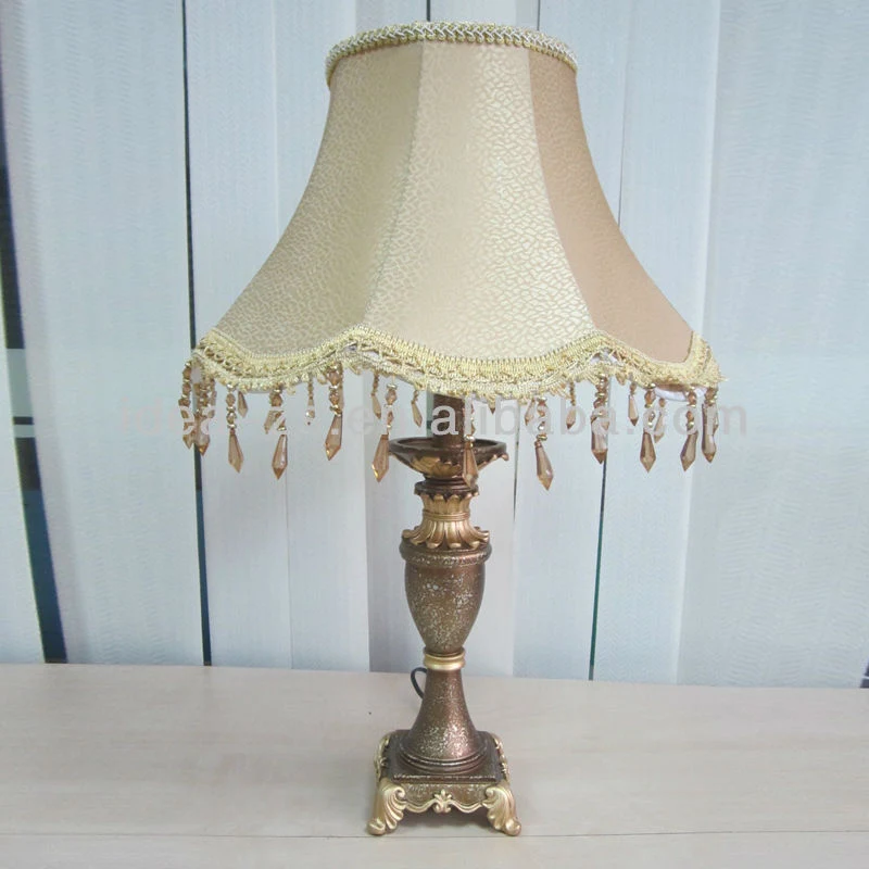 Crystal Wall Candle Light Wall Vintage Sconce with Fabric Shade