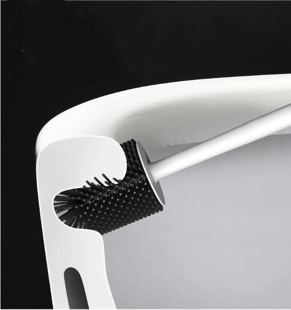 Cheveux doux laver la brosse de toilette pas d'eau fixation murale plastique nordique Brosse pour toilettes