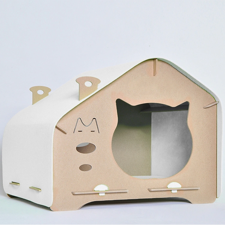 Casa de madera gato de animal tienda de cobertizo Diseño de perro Natura Kennel Casa de madera de gato