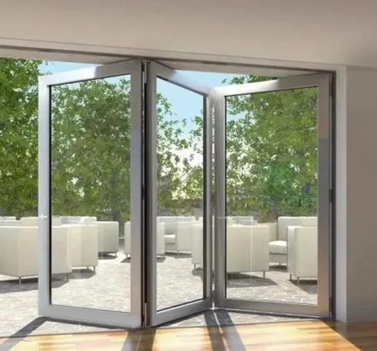 Australia Standard Aluminium Black Frame Fireproofing and Soundproof Double Glass Bi Folding Doors