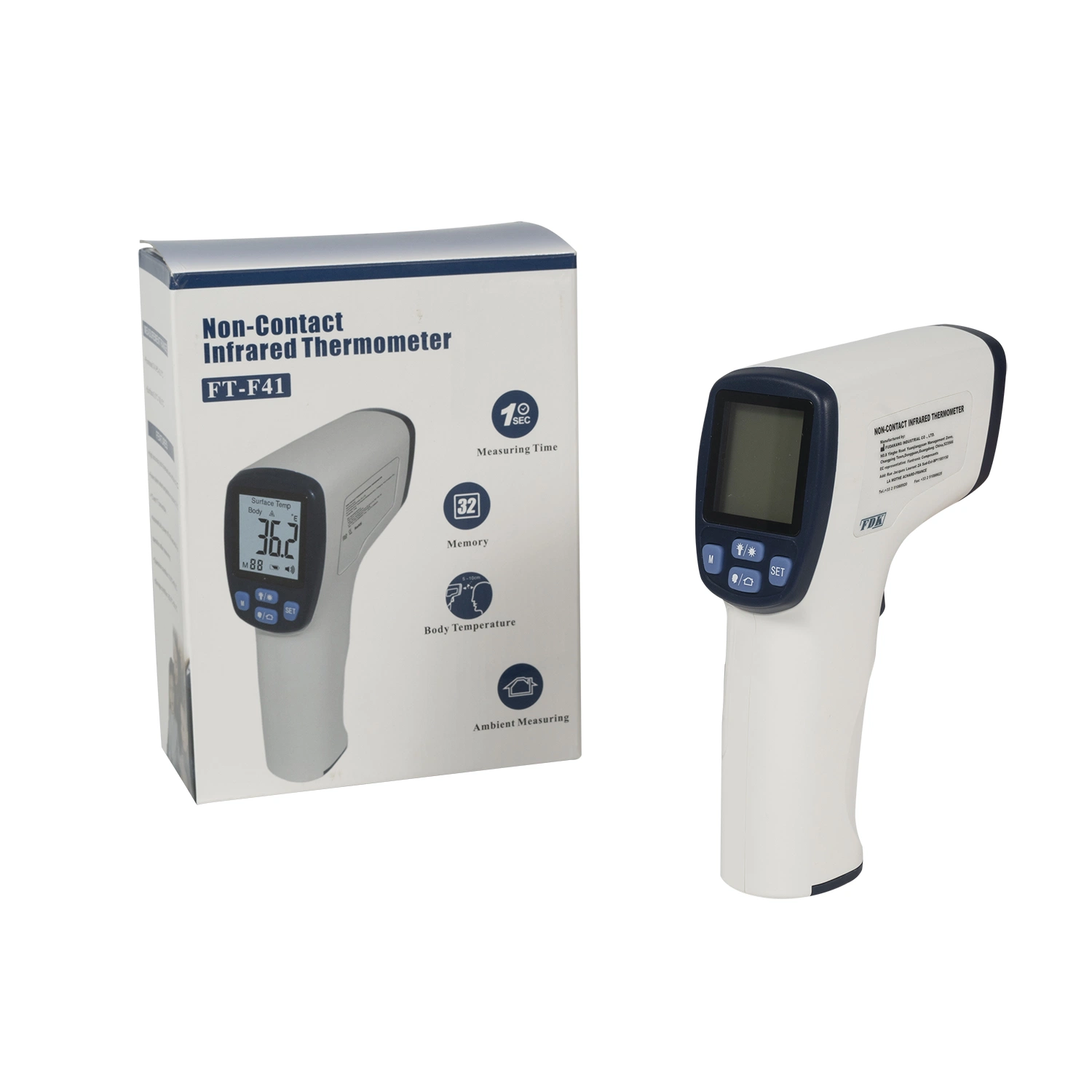 High quality/High cost performance Electronic Non Contact Gun Infrared Thermometer Fudakang FT-F41