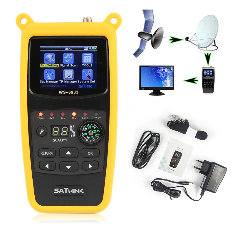 حار! ! WS-6933 DVB-S2 الإشارة الرقمية Satfinder مع 2.1 شاشة LCD Satlink Ws6933