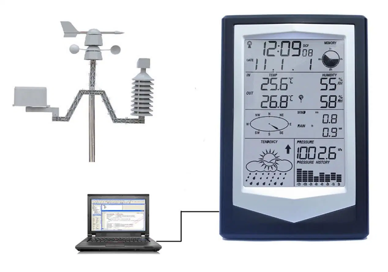 Wmc1040 Environmental Monitoring System Portable Small Automatic Weather Station