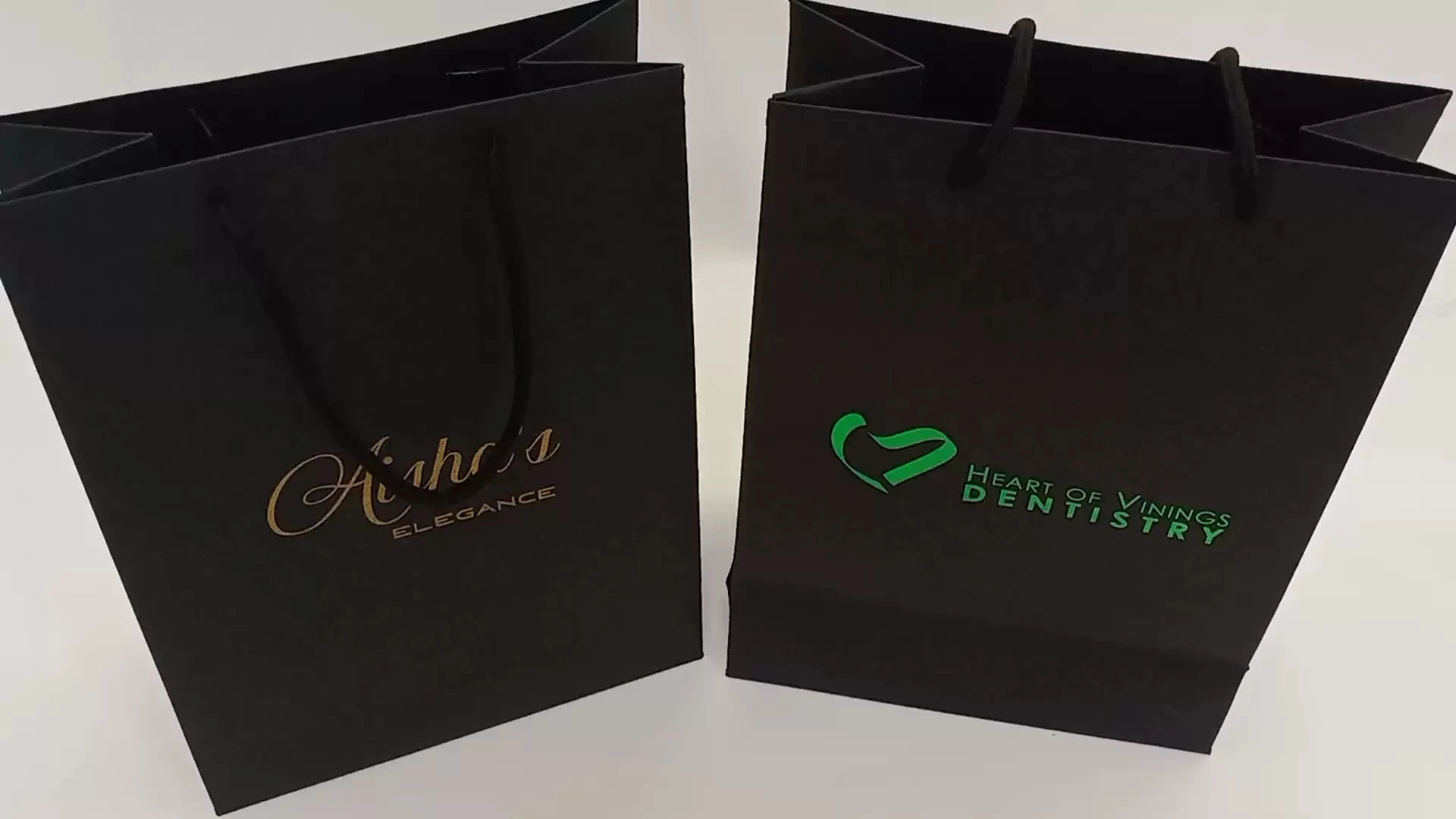 Custom Printed Your Own Logo White Brown Black Green Pink Red Blue Color Kraft Gift Craft Shopping Paper Bag with Handles Popular Custom Size High quality/High cost performance 