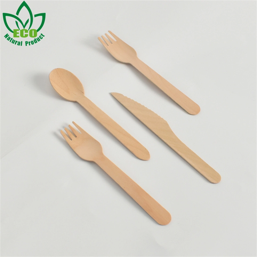 Amostra grátis fabricante talheres de bambu conjunto descartável Talheres Faca de mesa colher dos garfos para retirar os alimentos