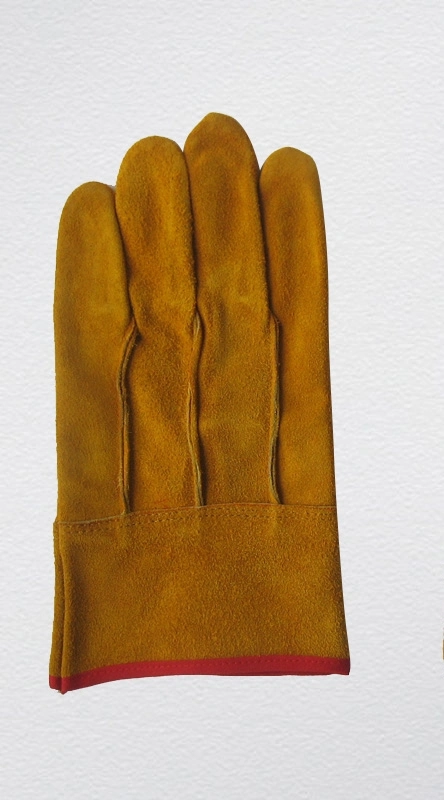 Cow Split Full Leather Straight Thumb Welding Work Glove