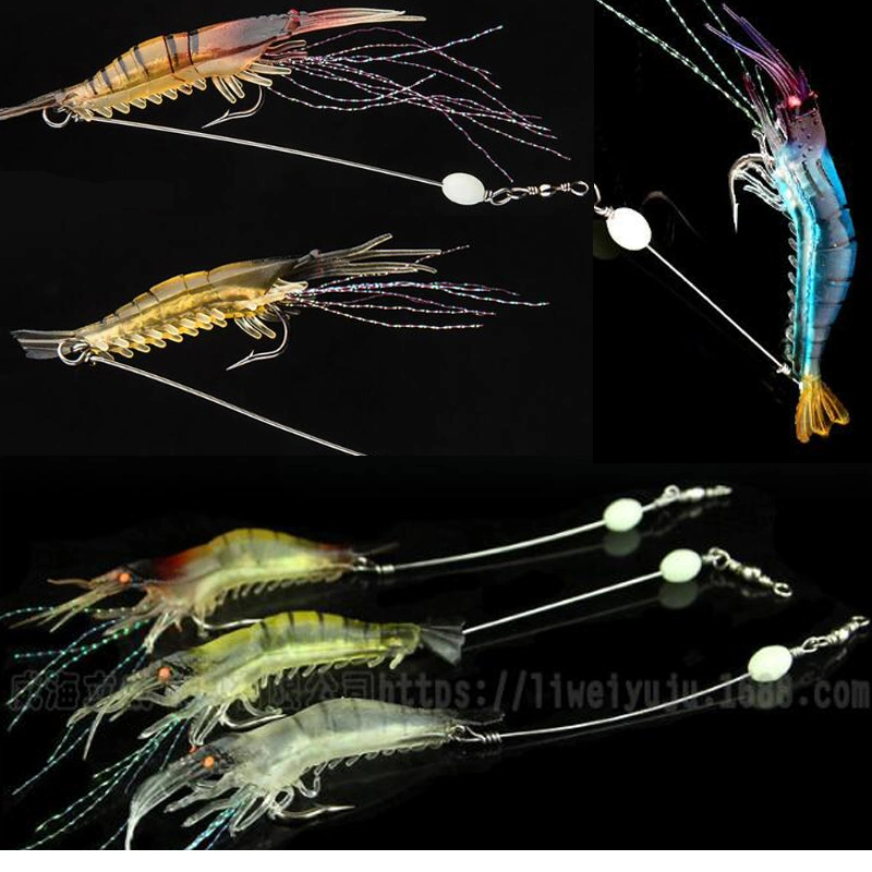 TPE-3D Shrimp Lure Weedless Panic Hollow Shrimp