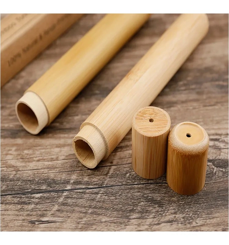 Hot Selling Eco Friendly Bamboo Toothbrush Case Bambus Tubes Bambou Box for Travel