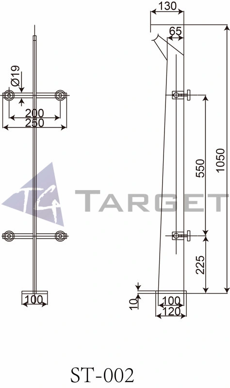 Нержавеющая сталь стекло Handrailing Balustrade (ST-002)