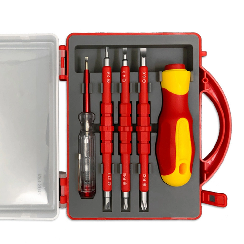 5 in 1 Computer Hand Long Tool Kit Insulation Screwdriver Set with Test Pen