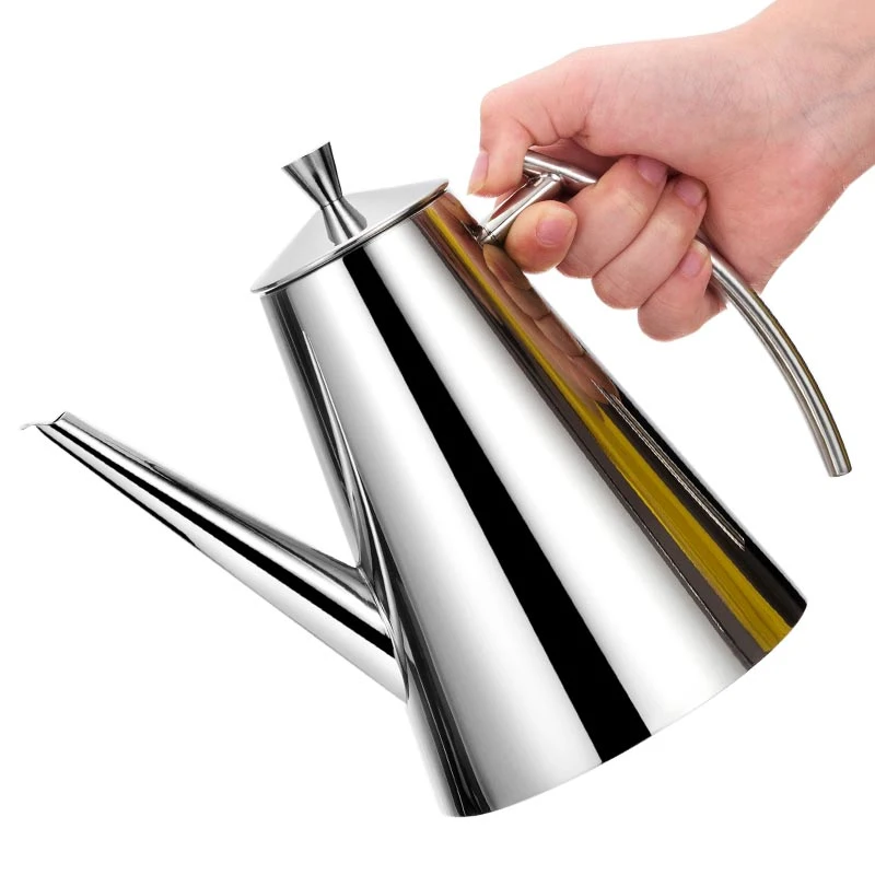 Kitchen Accessories Stainless Steel Olive Oil Bottle Jug Oil Pot with Handle