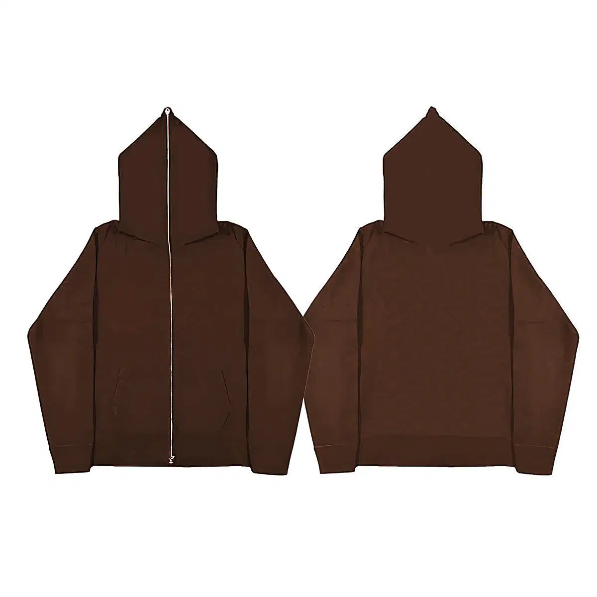 Super Heavyweight Plush Full-Zip Cool Pattern Hooded Jacket