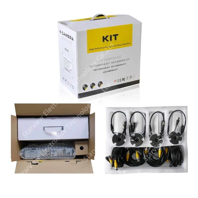 4CH 4MP IR&White LED PIR Detection Ahd/Tvi/Cvi/Analog Input DVR Security Camera Kit