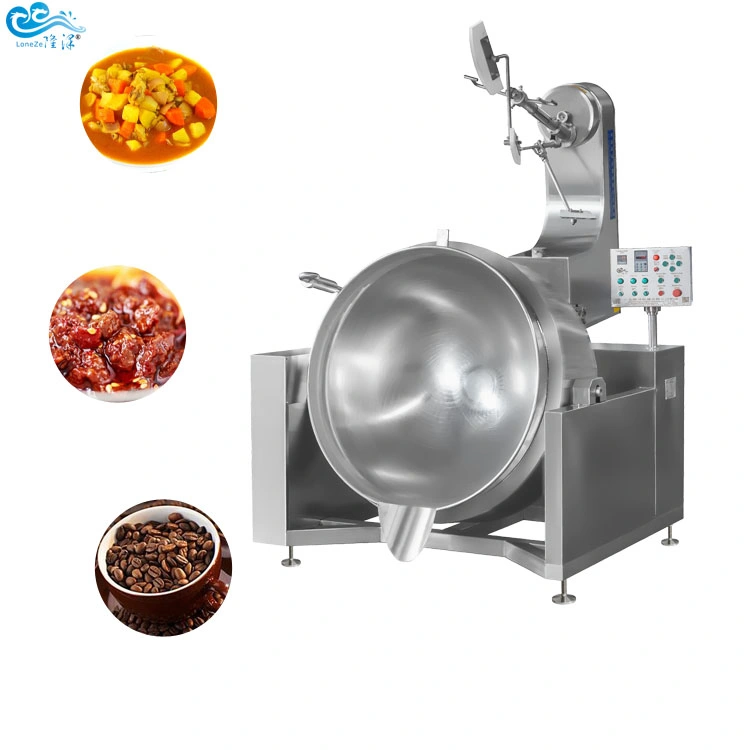 Gás Automático Industrial máquina de mistura de cozinha máquina de mistura de cozimento de alimentos para a pasta de feijão de molho de chili molho de caramelo com preço barato