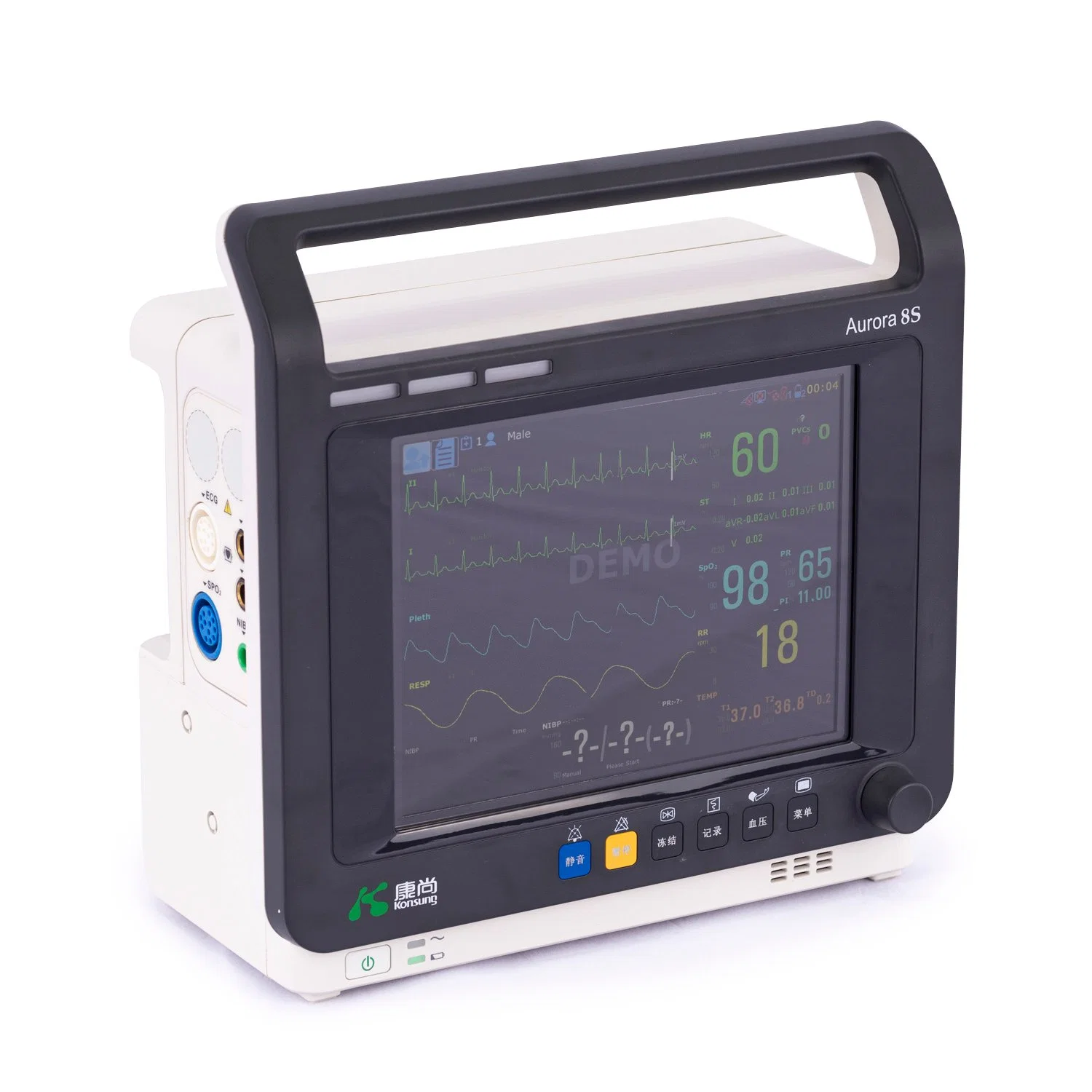 8.4-Inch Lightweight Semi-Modular Capnography ICU ECG Patient Monitor for Ambulance with CE