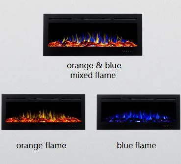 Chimenea eléctrica de un color/dos colores de llama mixta para decoración de hogar
