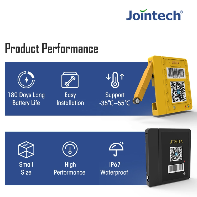 Jointech Jt301A Door Sensor Alarm Smart Logistic Container Hidden Cargo GPS Tracking Device 4G Portable Asset GPS Tracker