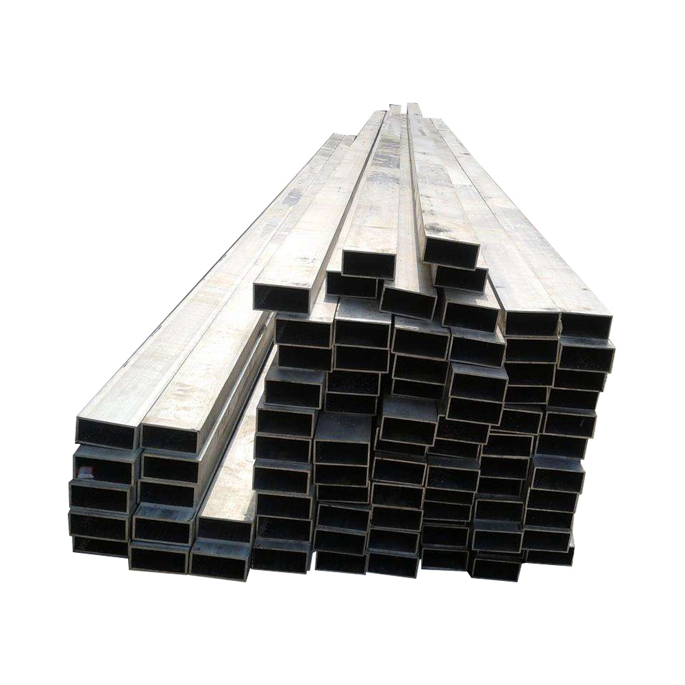 Tubo cuadrado galvanizado de acero negro/tubo hueco rectangular Tubería de acero MS tubería de acero galvanizado/ Sección hueca Galvanizada/Acero galvanizado