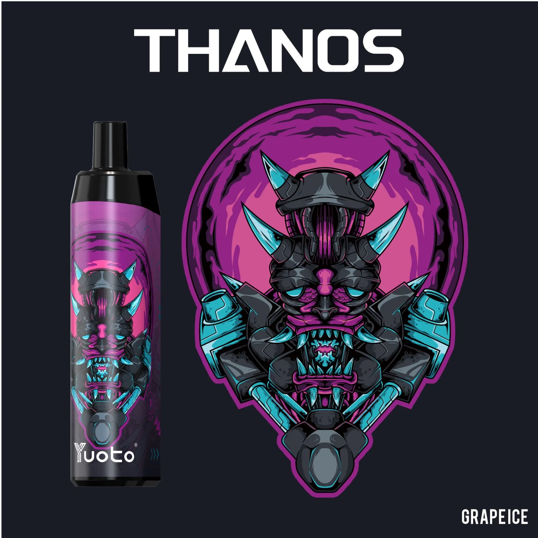 Yuoto Thanos 5000 Puffs 5% Nicotine 14ml E Liquid 650mAh Battery Mesh Coil Rechargeable with Type vape
