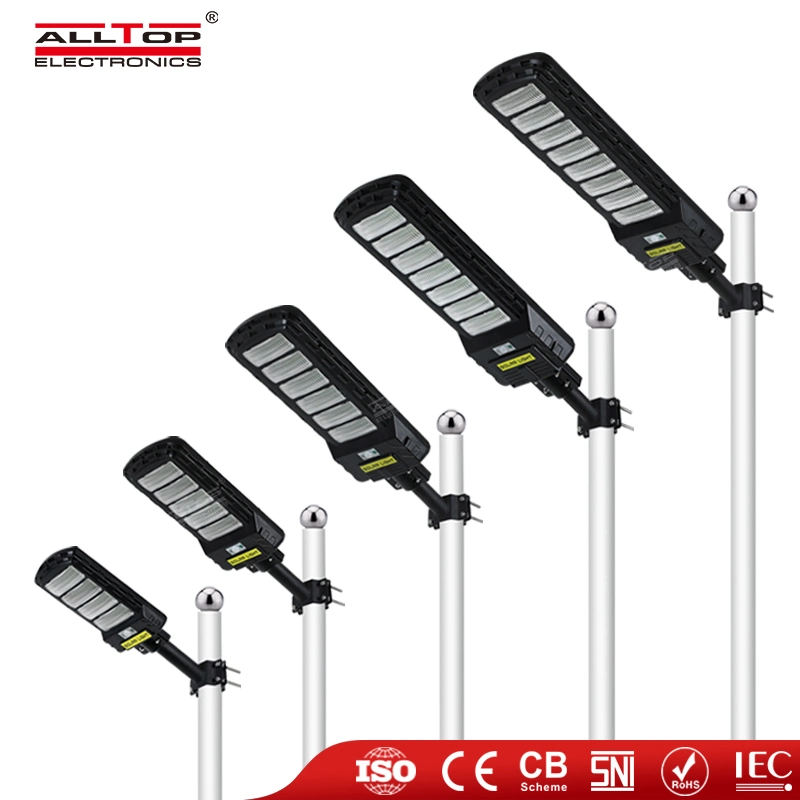 ALLTOP IP65 Regenfestes SMD ABS Square 200 250 300 350 400 Watt Outdoor All in One LED Solar LED Street Lampe