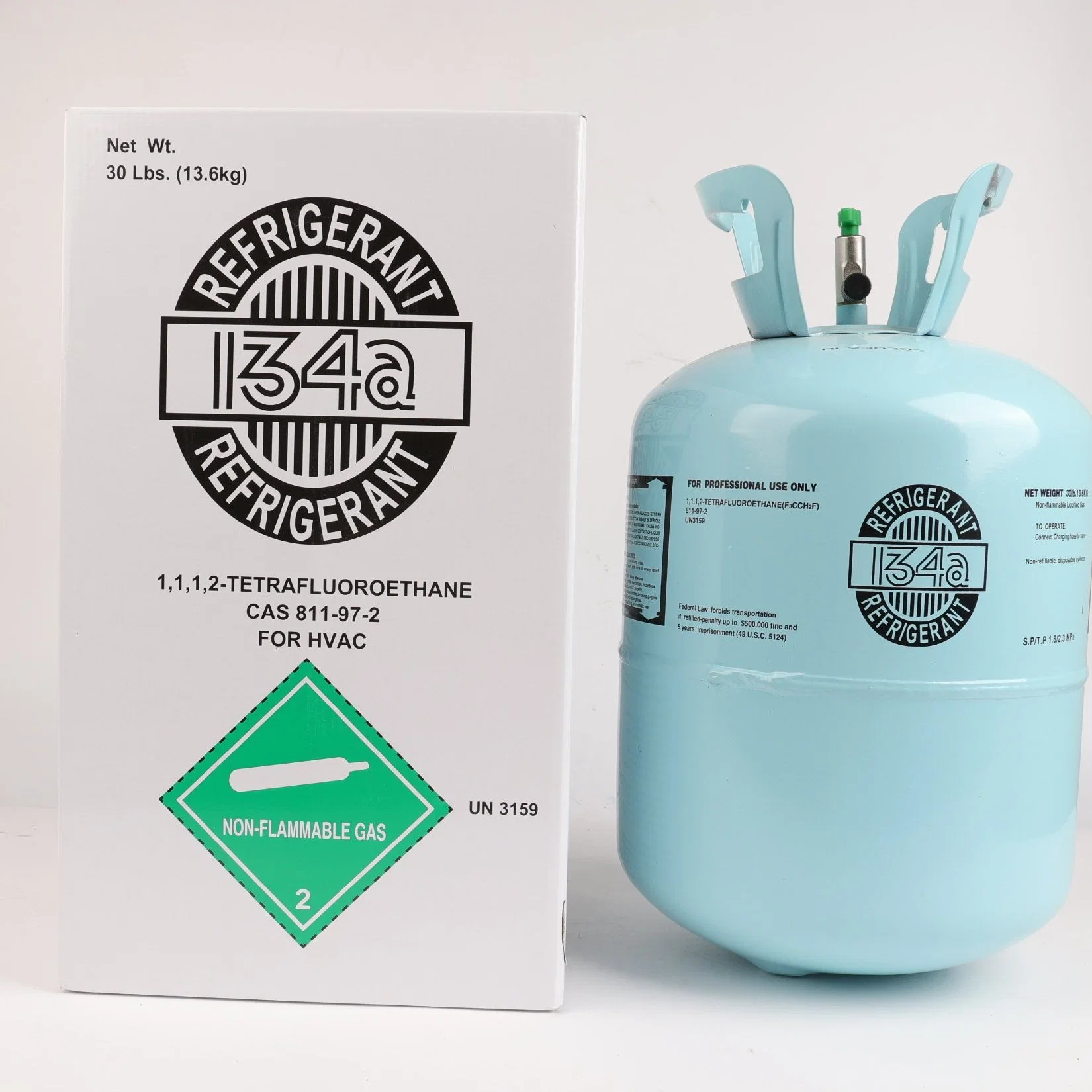 Original Factory Refrigerant Gas R134A 13.6kg for Aerosol Propellants and Flame Retardants in Commercial Refrigeration