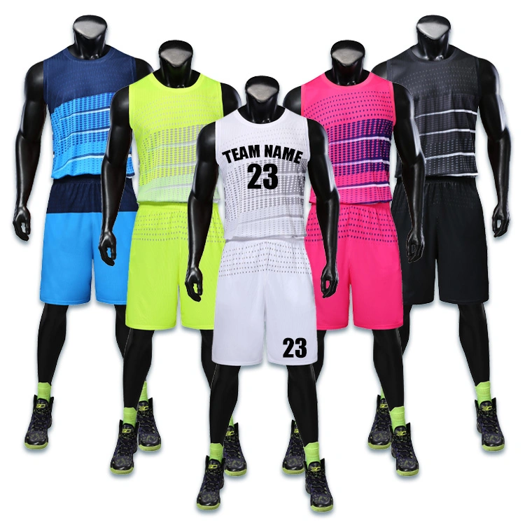 Venda por grosso própria fábrica Throwback OEM em branco reversível homens personalizado' S Basquetebol Jersey Sports uniformes de basquete camisolas desgaste activa
