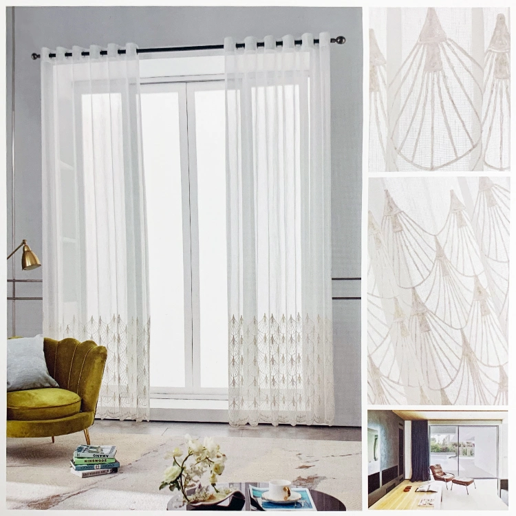 China Hotel Hospital Decorative Curtain Shower Lobby Curtains Polyester Transparent Cotton Fabric