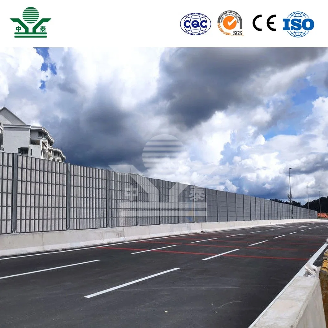Zhongtai Sound Barriers for Highway Noise Original Factory Acoustic Boundary Parede de som Freeway material da placa de alumínio em cerca