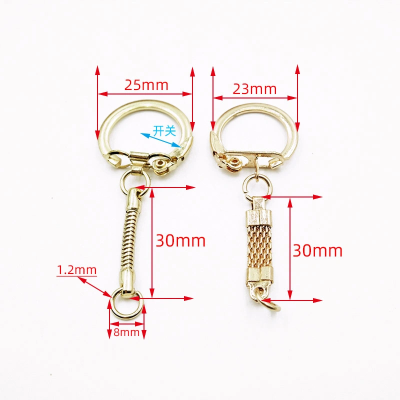 Factory Wholesale/Supplier Classical 23mm Metal Flat Key Ring Chains Keychain Accessories