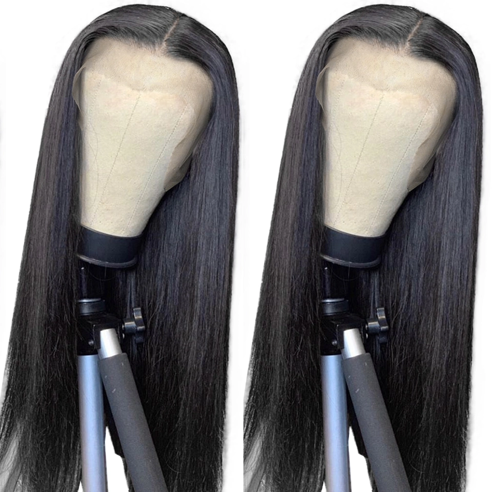 Droit brésilien de la Dentelle Cheveux Long Style Perruques perruques pour les femmes de fermeture 4x1/13x1 T Partie Lace Front Wig pré pincées