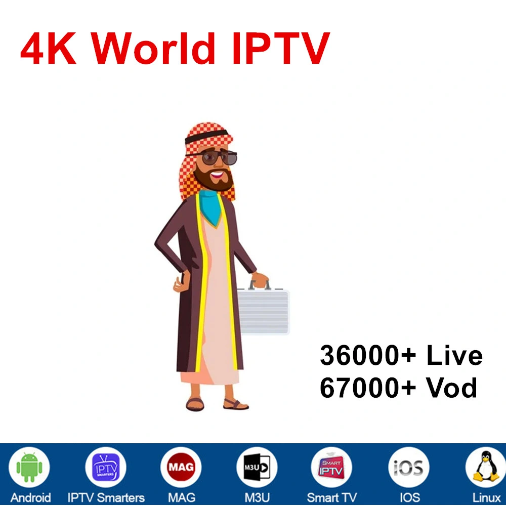 Acheter meilleur abonnement 4K IPTV World arabe M3U Code Liban Serveur de canal de crédit du réseau de revendeurs des Émirats arabes Unis