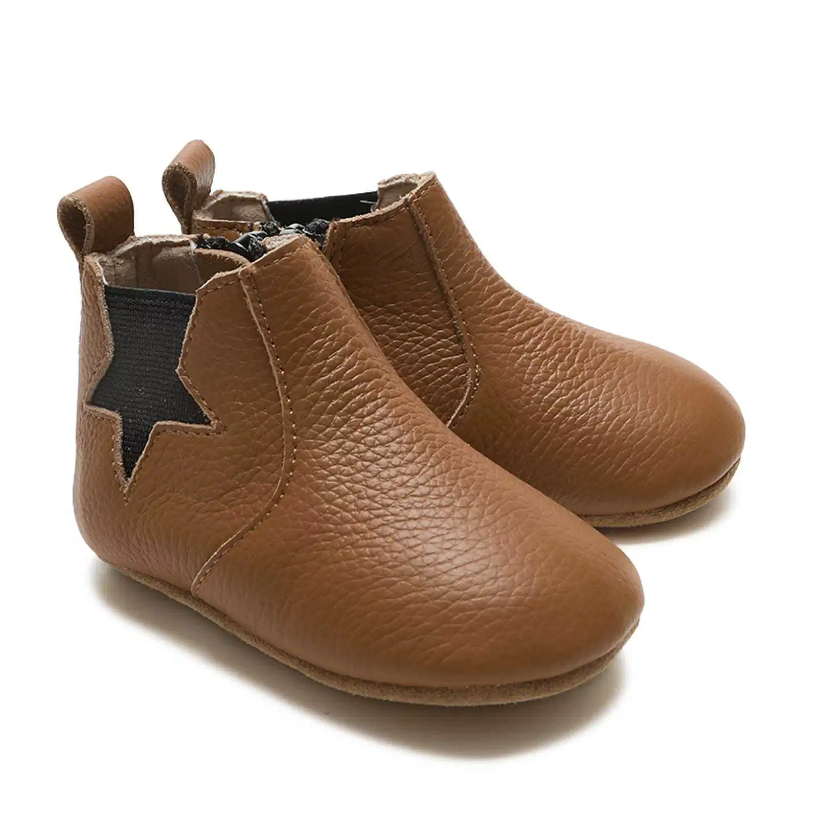 Muster Customization Großhandel/Lieferant Braun Echtes Leder Weiche Stiefel Kleinkind Baby Schuhe für Kinder Jungen Mädchen