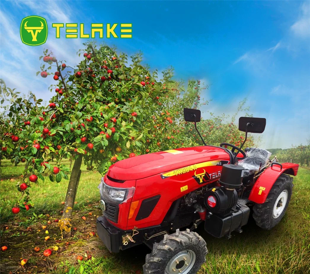 Máquinas agrícolas de máquinas agrícolas da CE Tk 49HP Real Compact Mini Trator como Tratores John Deere 4WD Weel com timão Power Agricultura trator pequeno para Fazenda