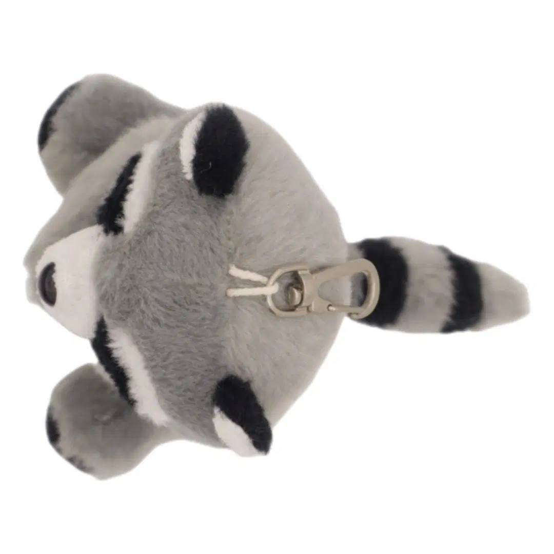 Wholesale/Supplier Lovely Plush Toys Custom Cute Animal Praying Rancoon Short Clip Keychain for Bag 13cm Grey Soft Stuffed Backpack Key Ring Key Chain