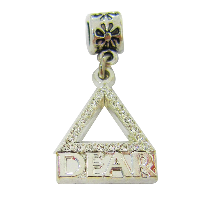 Custom 3D Logo Exquisite Gorgeous Design Charm Gold Plating 925 Sterling Silver Crafts Jewelry Pendents (charm-13)