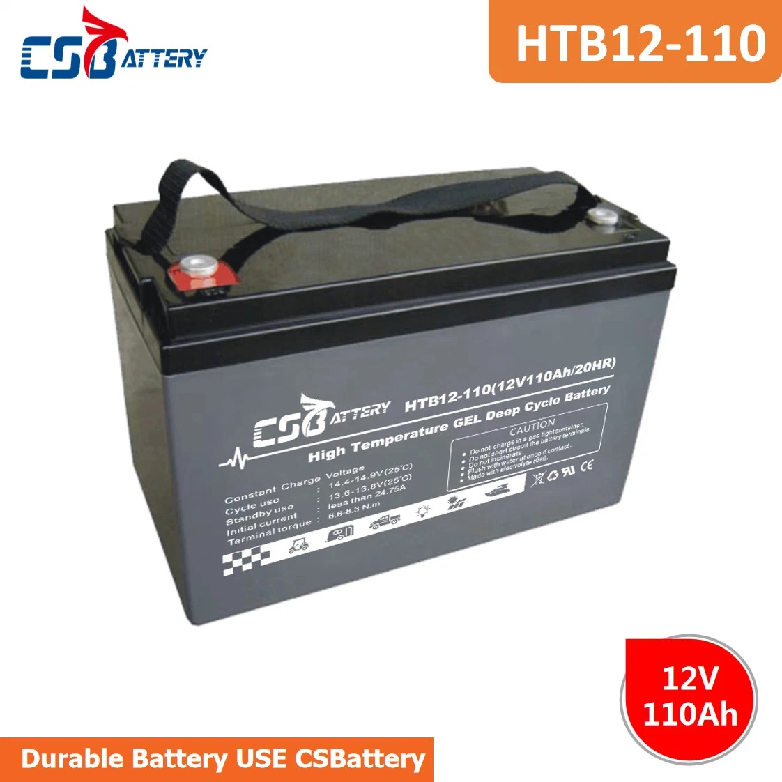 Csbattery 12V100ah Gel Solares Inversor Bateria Bateria UPS Gerador Solar manutenção gratuita Baterí uma longa vida a energia solar/Boo