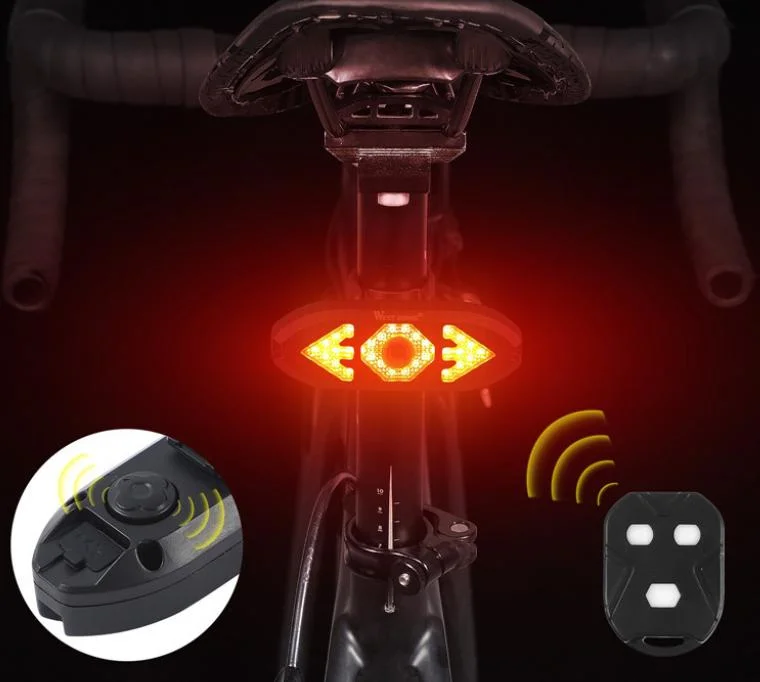 Outdoor Emergency LED Bicycle Front Rear Lighting with Remote Control Rechargeable Road Mountain LED Bicycle Taillight Lamp Hot Horn LED Bike Light