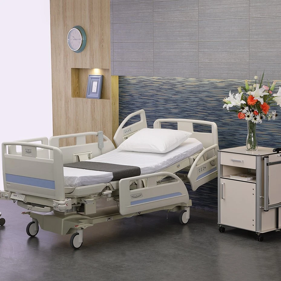 Equipamento médico Hospital Use Divisão de pacientes em UTI médica elétrica de sete funções Cama com sistema de pesagem