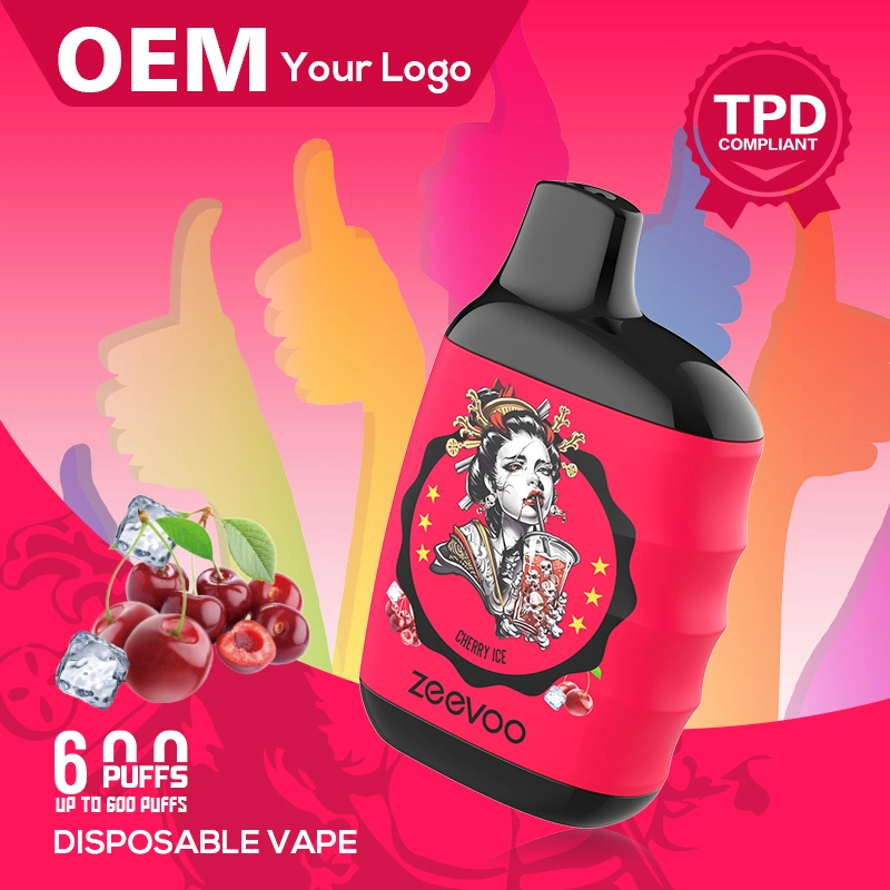 Diseño original 600 Puff VAPE Pod cigarrillos desechables con certificados