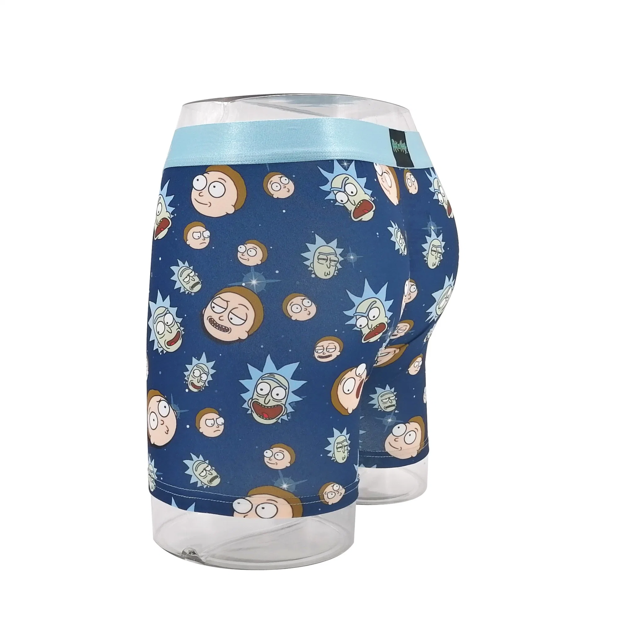 Custom de toda la impresión de poliéster suave de pierna larga hombres Boxer