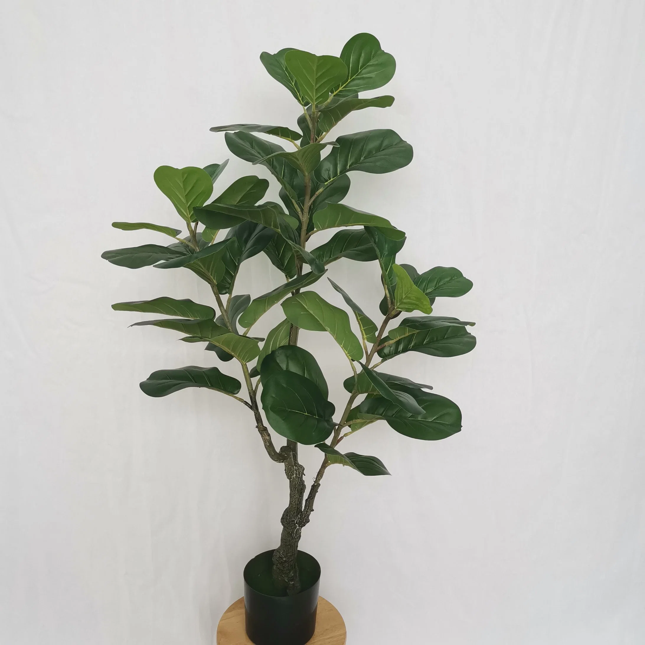 Commerce de gros fausse plante synthétique Bonsai Fiddle Leaf arbre de Fig En pot