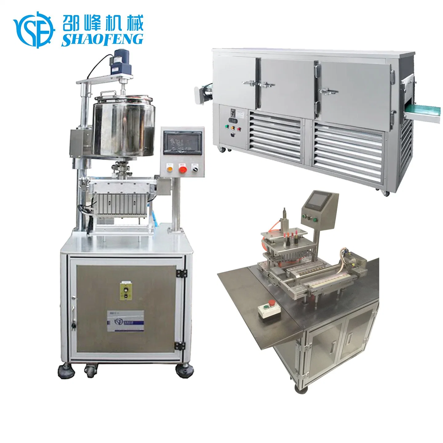 Semi Automatic 12 Holes Lipstick Filler Cooler Releaser Production Line Lip Gloss Making Assembling Machine Line