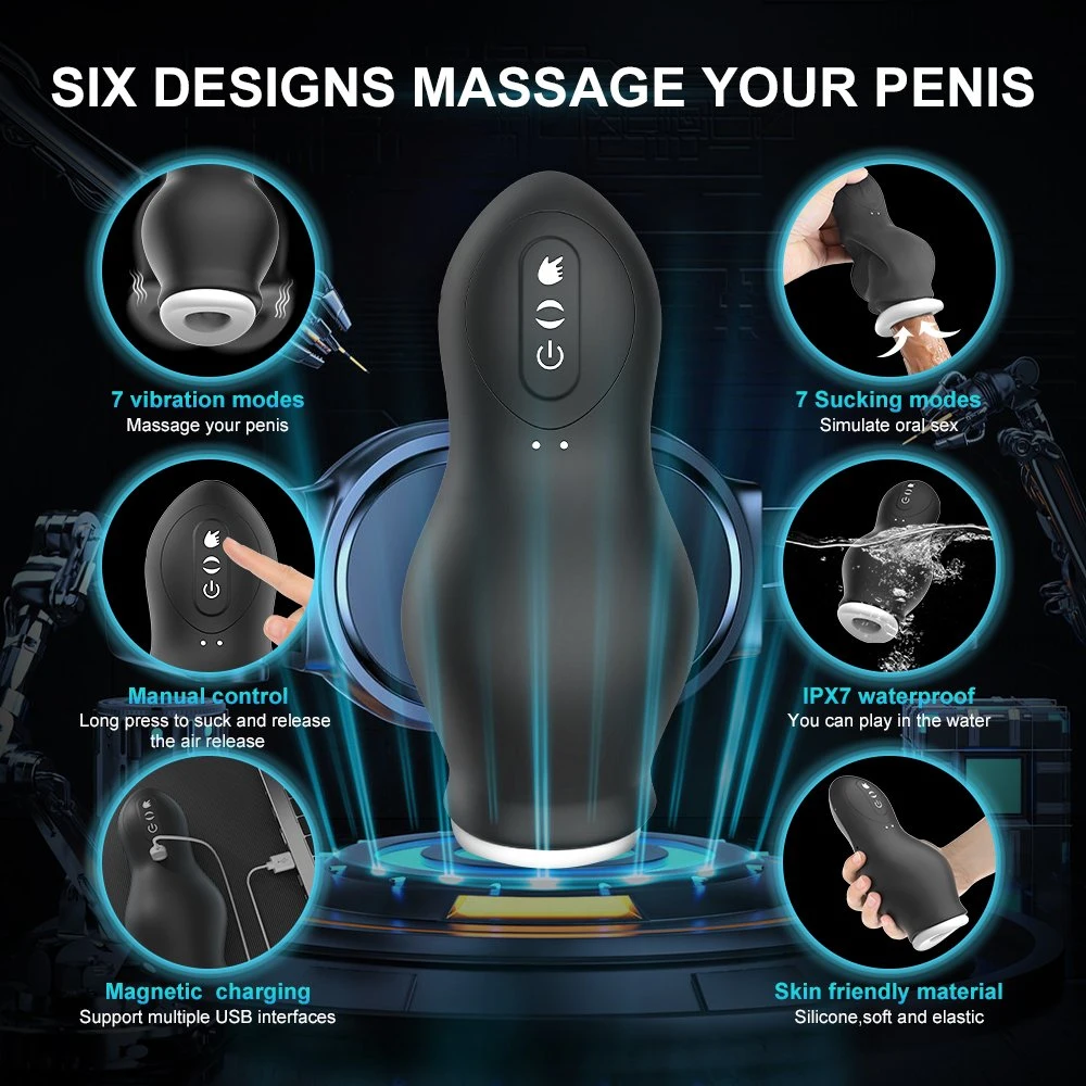 Automatic Male Masturbator Vibration Blowjob Real Air Sucking Machine Vagina Masturbation Cup Sex Toys Adult Goods for Men