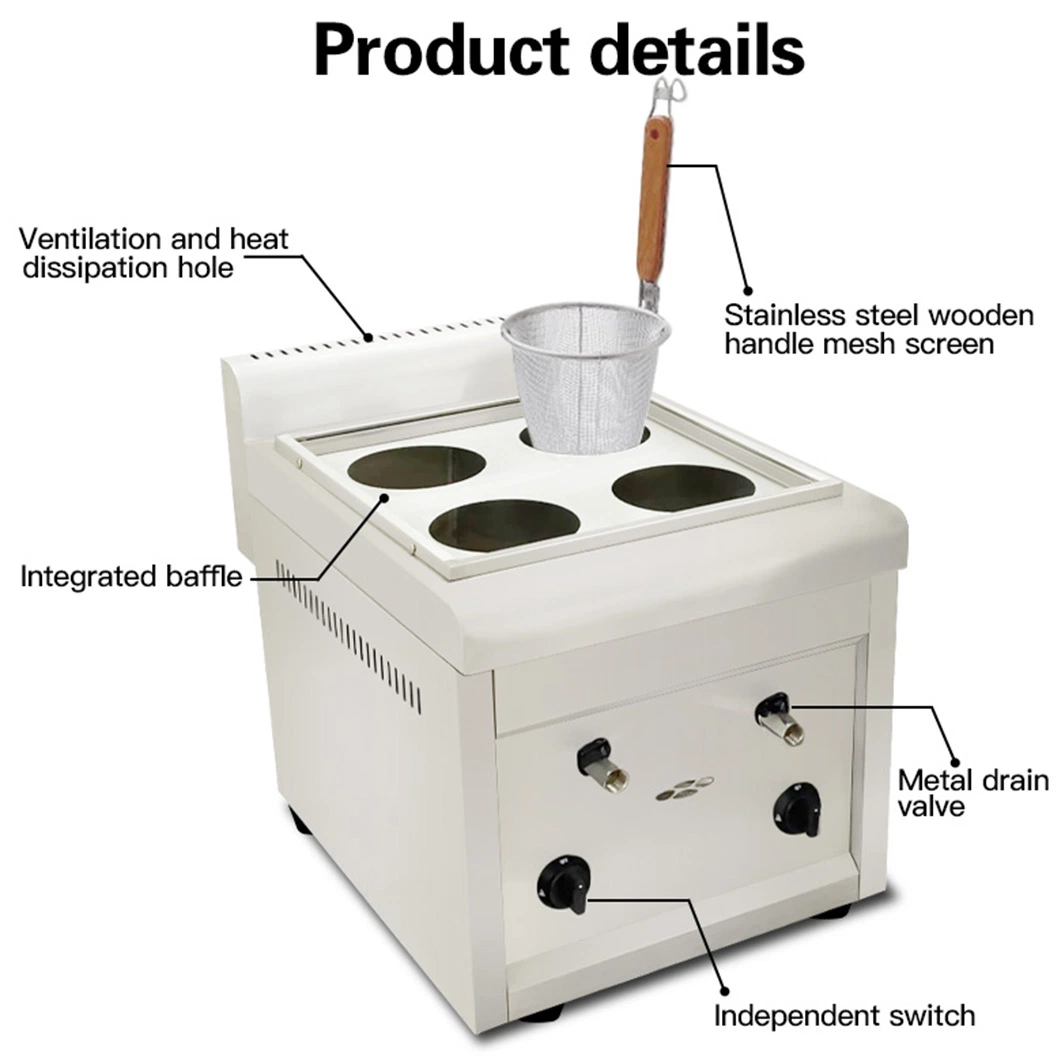 Lida 4M-R de la máquina de cocinar fideos encimera de gas de la placa de4 La Pasta Cocina