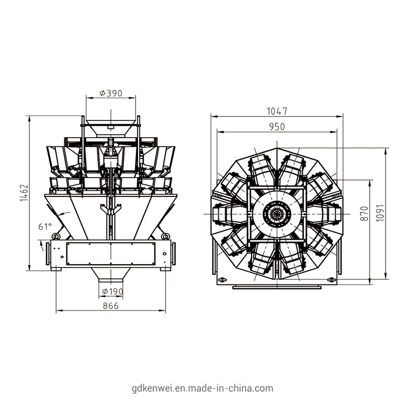 14 Head Noodle Multihead Weigher Packaging Machine with 2.5L Hoppers