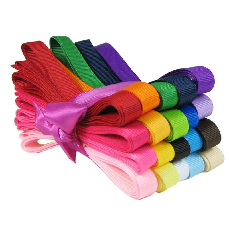 Wholesale/Supplier Custom Polyester Grosgrain Ribbon in 100 Yards Spool Roll Packing 196 Colors Available From 3 mm to 100 mm