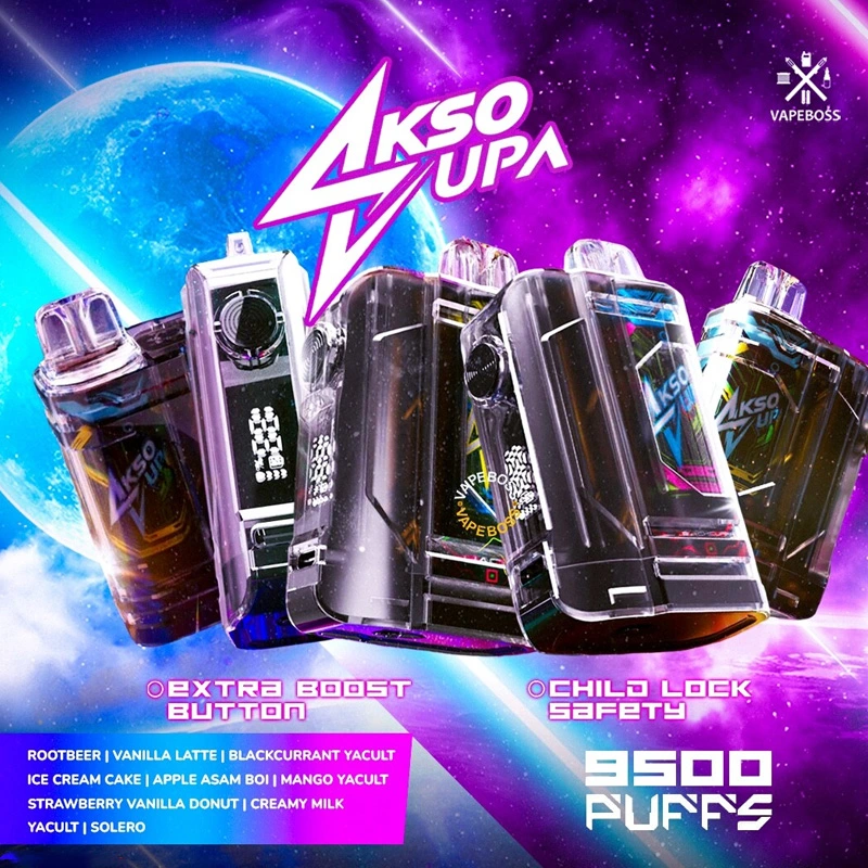 Akso Supa 9500 Puff Zbood OEM ODM Synthetic 20mg Stick Nicsalt Electronic Mskking Nasty Electroni Einweg Vape