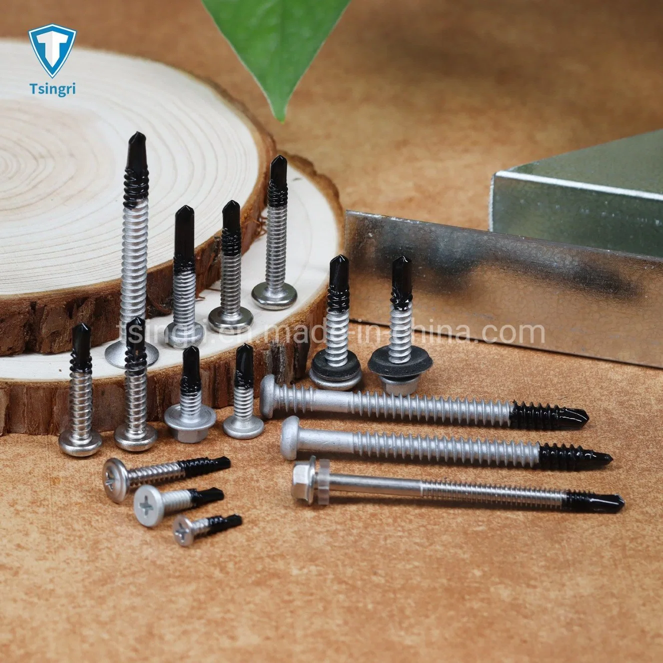 TGR/Tsingri A2 A4 Steel SS304/SS316+SCM435 Hex Round Head Self Tapping Drilling Bi-Metal Screws Heavy Duty Fasteners