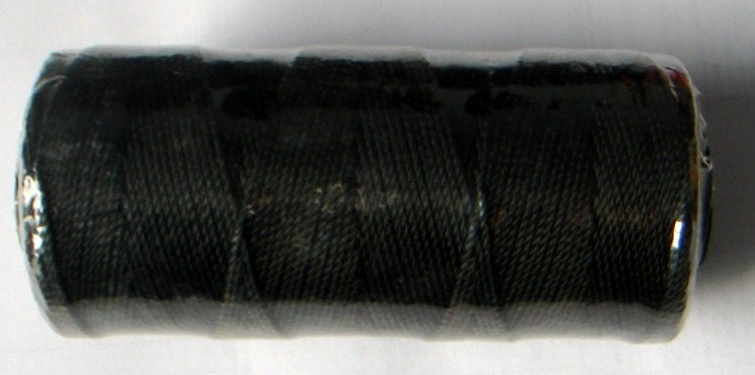 Fio de pesca de nylon PP 210d/24ply, preto, cor