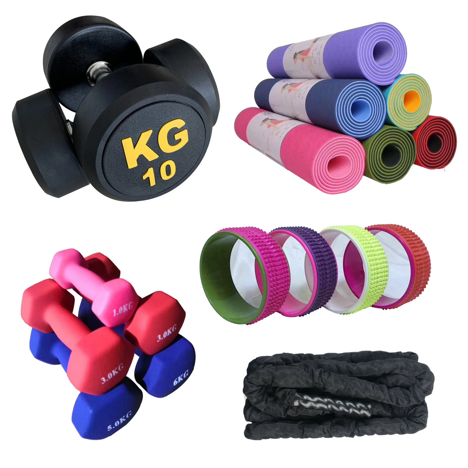 Barbell Bumper Plate Rubber Dumbbell Barbell in in Sports Equipment